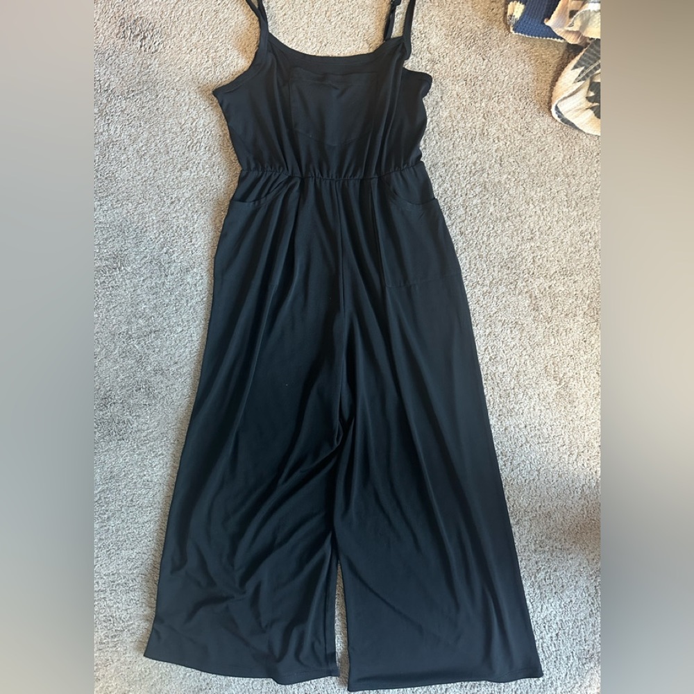Lularoe Black Leola Wide Leg Jumpsuit